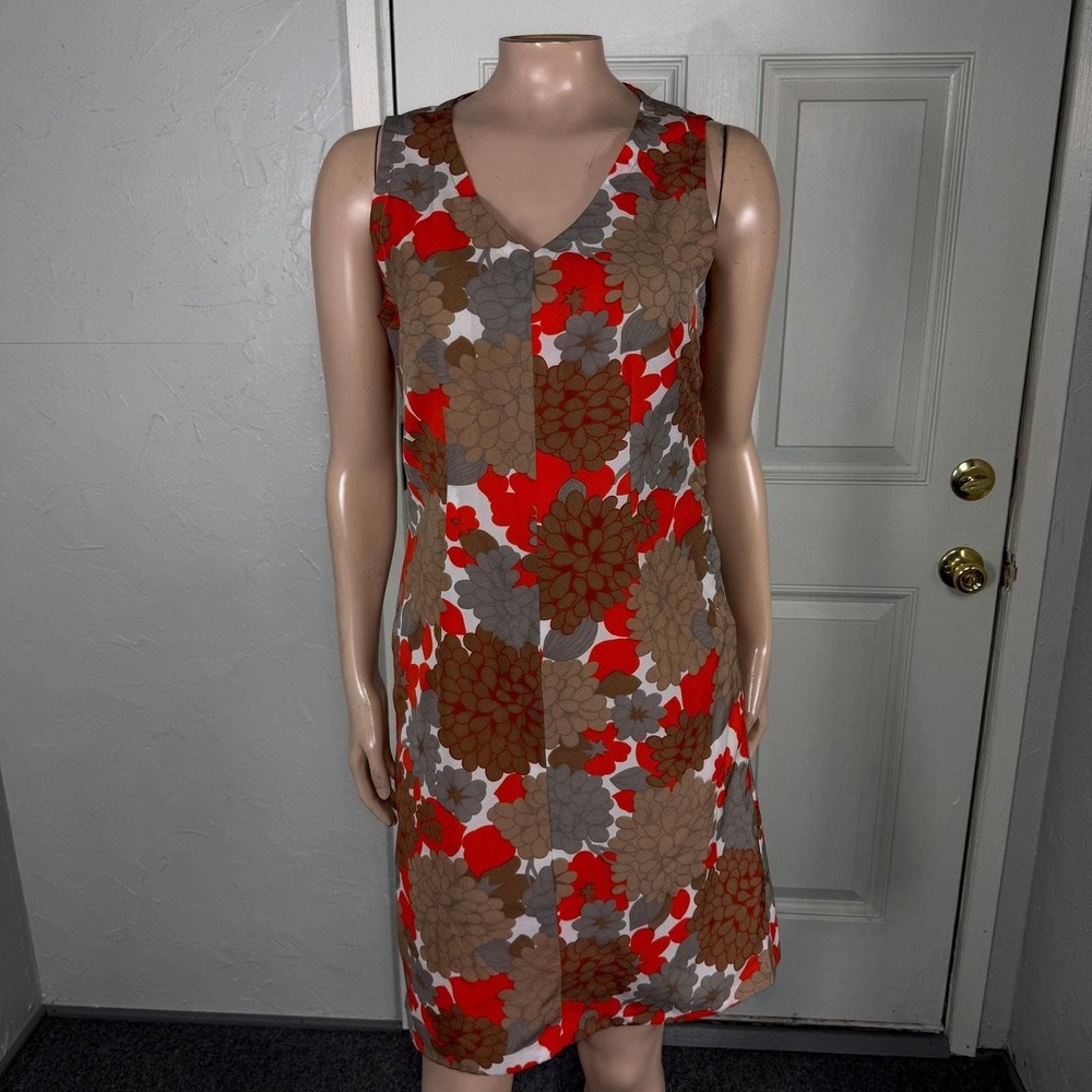 Vintage 70s Handmade Hawaii Women's Dress Mini Polyester Floral Shift G3-27